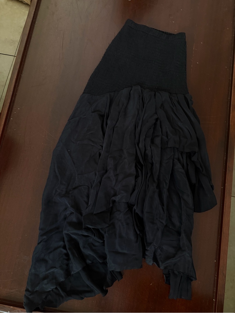 NWT Kendall + Kylie Black Ruffled Asymmetrical Skirt